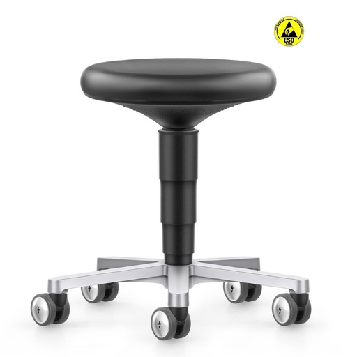 Bimos tabouret pour salle blanche 2 avec roulettes 9463R